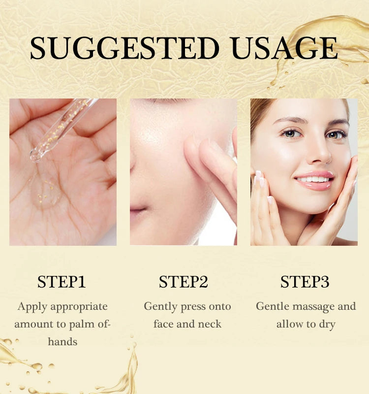 Niacinamide Serum Hyaluronic Acid for Face 24K Gold Essence Whitening Anti-aging Collagen Facial Serum Skin Care Products