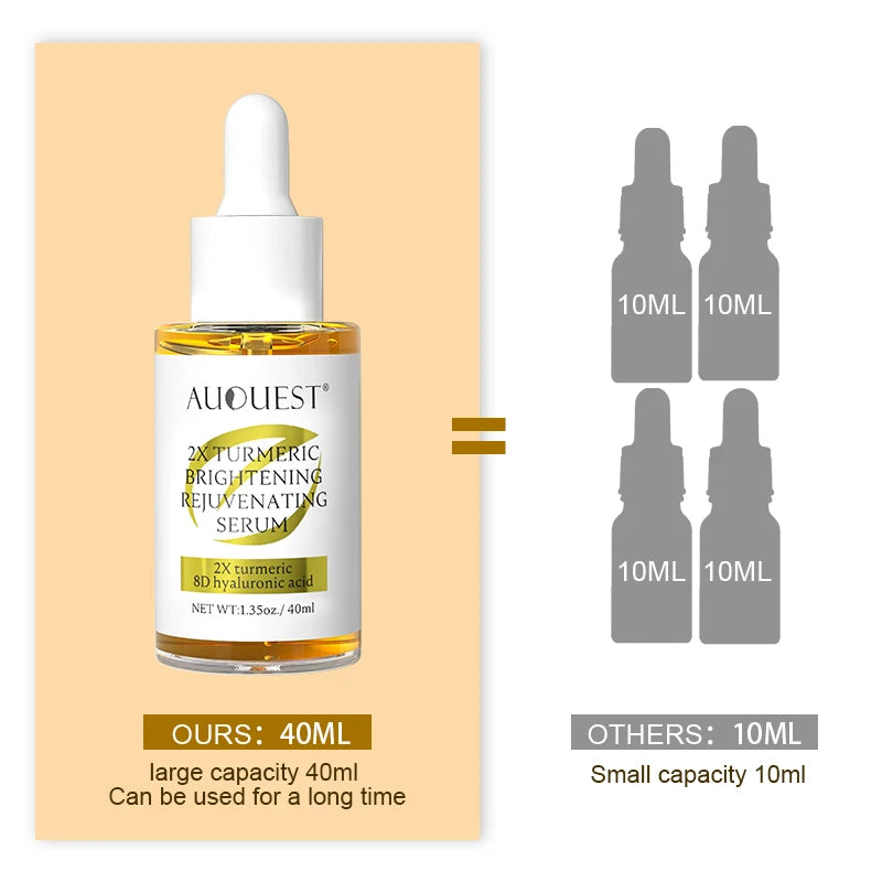 Vitamin C Serum for Face Hyaluronic Acid Dark Spot Removal Whitening Moisturizing Turmeric Fade Freckle Facial Skin Care