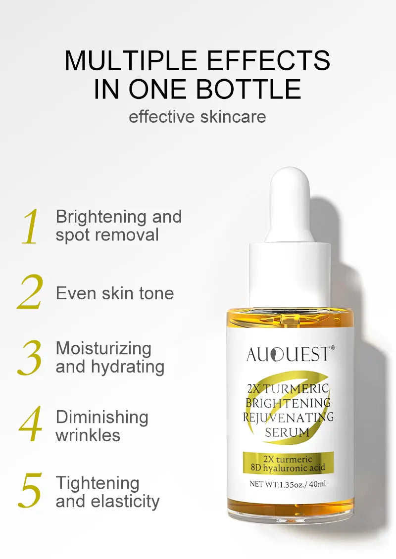 Vitamin C Serum for Face Hyaluronic Acid Dark Spot Removal Whitening Moisturizing Turmeric Fade Freckle Facial Skin Care