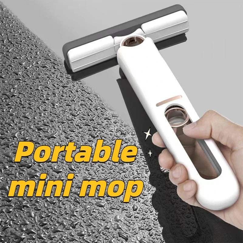 Folding Powerful Squeeze Mini Mop with Self-squeezing Floor Washing Desk Window Car Clean Tools