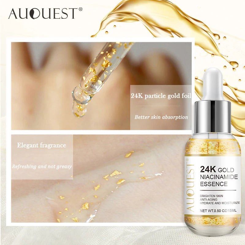 Niacinamide Serum Hyaluronic Acid for Face 24K Gold Essence Whitening Anti-aging Collagen Facial Serum Skin Care Products