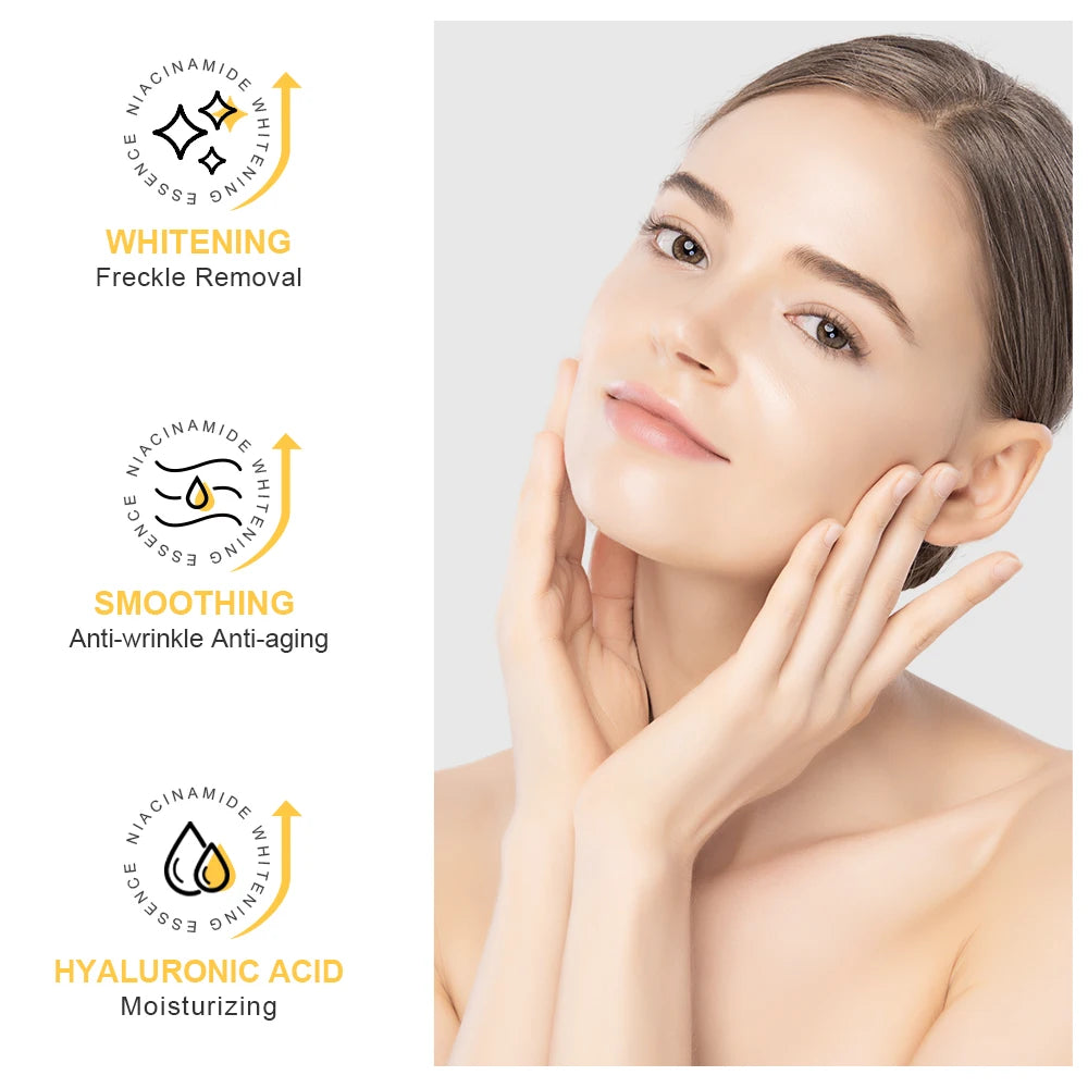 Niacinamide Serum Hyaluronic Acid for Face 24K Gold Essence Whitening Anti-aging Collagen Facial Serum Skin Care Products