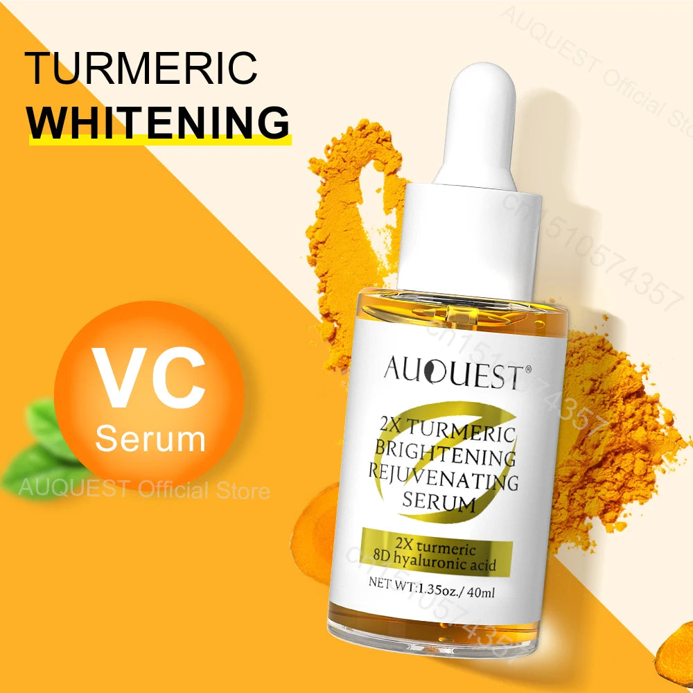 Vitamin C Serum for Face Hyaluronic Acid Dark Spot Removal Whitening Moisturizing Turmeric Fade Freckle Facial Skin Care