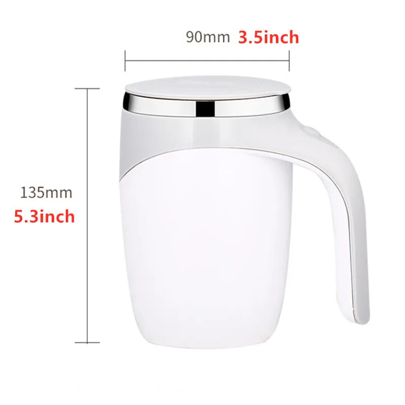 304 Stainless Steel Mug Lazy Coffee Stirring Cup Automatic Stirring Cup Magnetic Rotating Electric Milk Cup